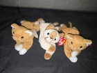 Ty Beanie Babies Cat Lot of 3 Snip + 2 Nip Vintage Kittens w/ Tags