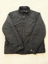 Tempco Men’s Insulated Jacket Size L Black Polyester Quilted Warm Outerwear