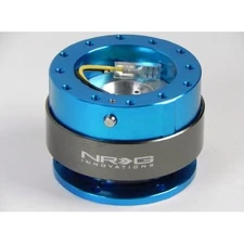 NRG STEERING WHEEL GEN 2.0 QUICK RELEASE ADAPTER KIT BLUE Body & TITANIUM Ring