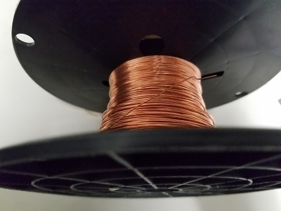 Bare Solid Copper Wire, Bright, 18 AWG .041'' diameter 250' Reel Length 