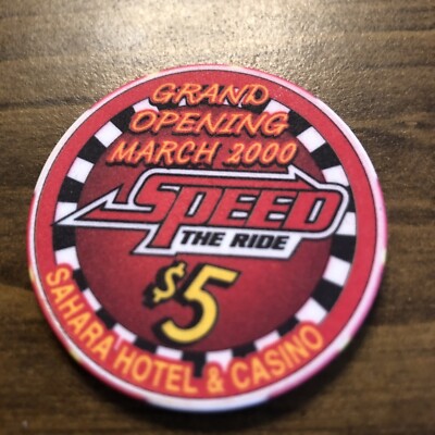 $5  Sahara Speed obsolete las vegas nevada  casino chip
