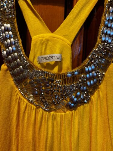 Arden B. Sunflower Yellow Halter Dress with Banded Bottom Size Medium - Picture 3 of 8