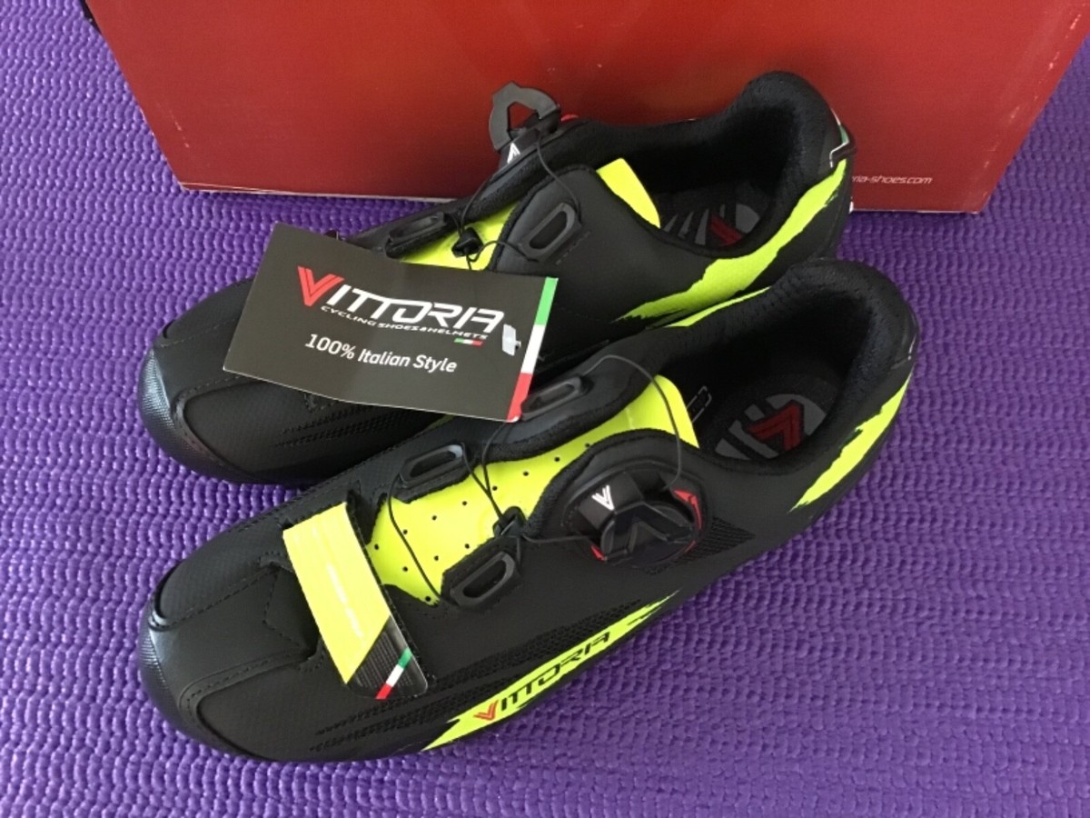 🔥VITTORIA Captor Black Fluo Size EU 38 Cycling Shoes Made in