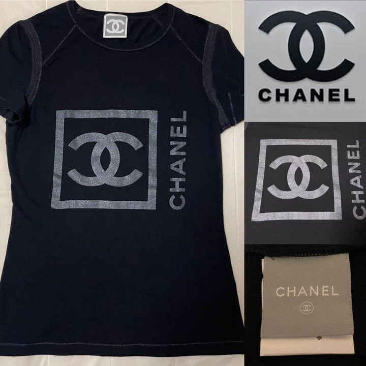 chanel embroidered t shirt xl