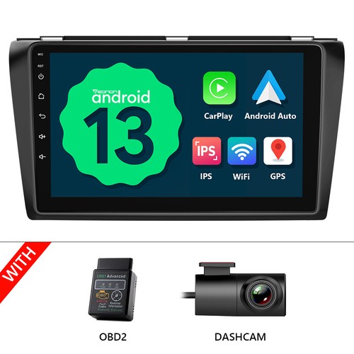 For Mazda 3 2008 2009 9" Android 13 Car Stereo Radio GPS CarPlay Bluetooth 2+32G - Picture 21 of 29