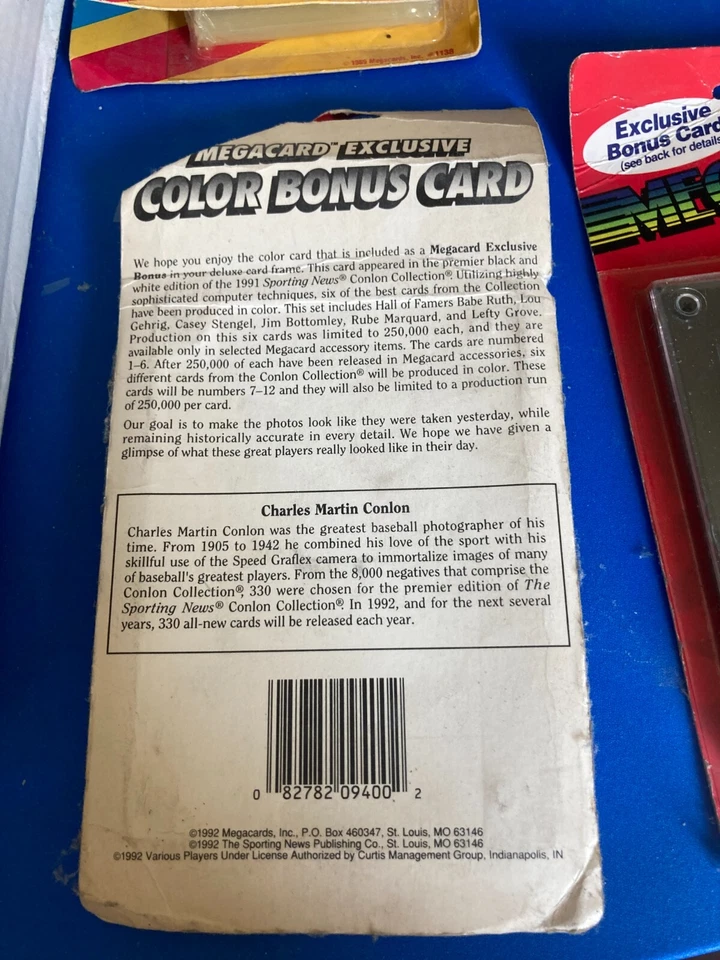 1992 MEGACARDS FRAME CARD HOLDER WITH LEFTY GROVE BASEBALL CARD SEALED - Image 2 of 2