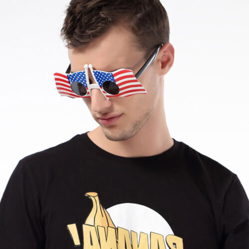  American Flag Sunglasses Funny US Flag Glasses Cheering Squad Props Party - Picture 1 of 12