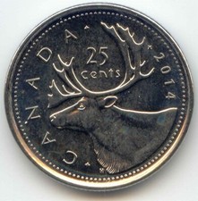 Canada 2014 Quarter Canadian 25 Cent 25c EXACT COIN SHOWN