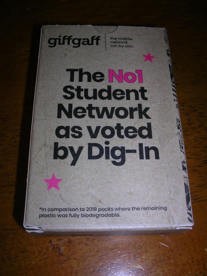 Giffgaff Sim Card And Playing Cards. New And Sealed. - Image 2 of 4