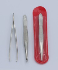 Pinzette spitz ⟺ 8 cm Solingen Germany Augenbraunentferner Haarentfernung Etui
