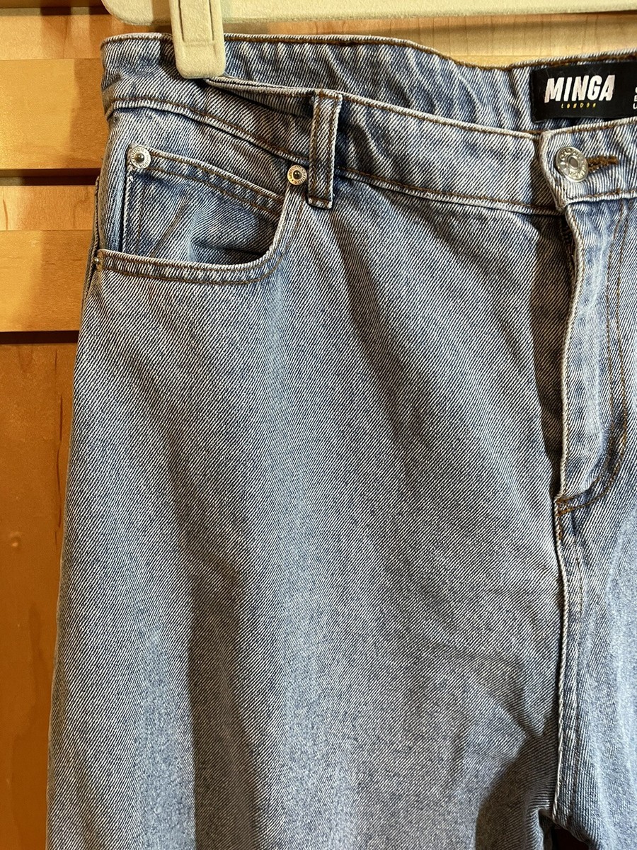 Minga London Jeans Men's Size 38X32 Button & Zip Light Wash