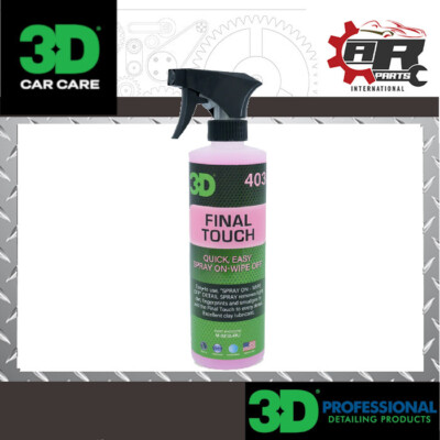 3D Car Care Final Touch Quick Detailing Spray Spray Auf Wischen 473ml