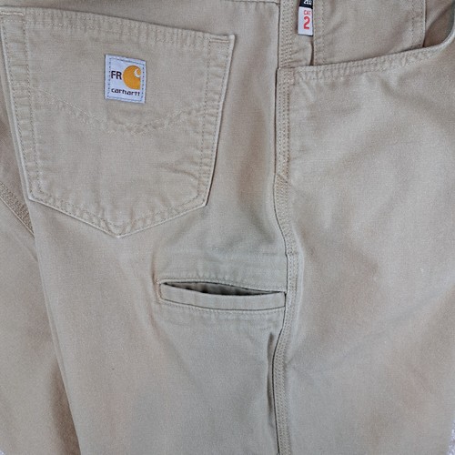 Carhartt Mens Size 40 x 32 Pant Flame Resistant Cat 2 Midweight Canvas FR159-GKH - Picture 8 of 24
