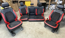 2017 Ford F-150 Sport Redblack Leather Front And Rear Seats Wseat Belts Oem