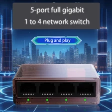 Dock station Gigabit network cable splitter Adapter RJ45 Switch converter 1000M