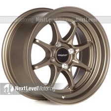Circuit Cp40 15x8 4x100 25 Full Flat Bronze Wheels Ce28 Fits Acura Integra Dc2