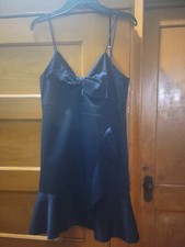 $350 Alice + Olivia Hilda Cutout Ruffled Fit & Flare Mini Dress Black Size 10 