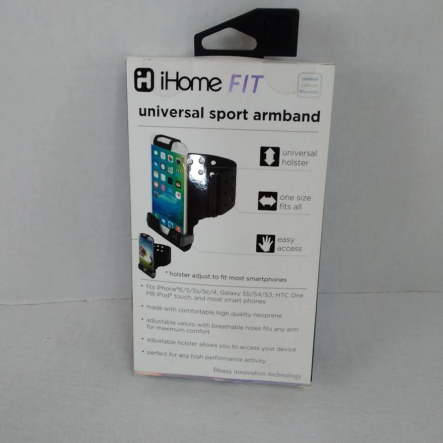 Brazalete deportivo ligero universal iHome FIT talla única para la mayoría de los teléfonos inteligentes Foto 2 de 4
