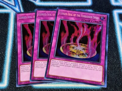 Cursed Seal of the Forbidden Spell x3 - RA03 - Secret Rare (SCR) - Yugioh  