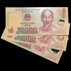 3x Vietnam 10000 Dong Polymer Banknote World Money UNC Currency - 30000 Dong