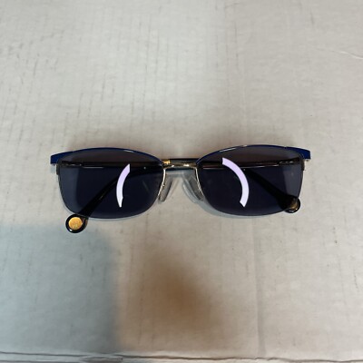 Carolina Herrera VHE677K Eyeglass Frames Only Blue Gold COL 0D99 52-17-140 Carolina Herrera | Accessories | Ch Carolina Herrera  main image 2
