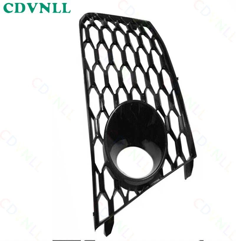 For Audi RS6 2013-2018 Left Front Bumper Fog Light Cover Bezel ABS Glossy Black - Image 2 of 4