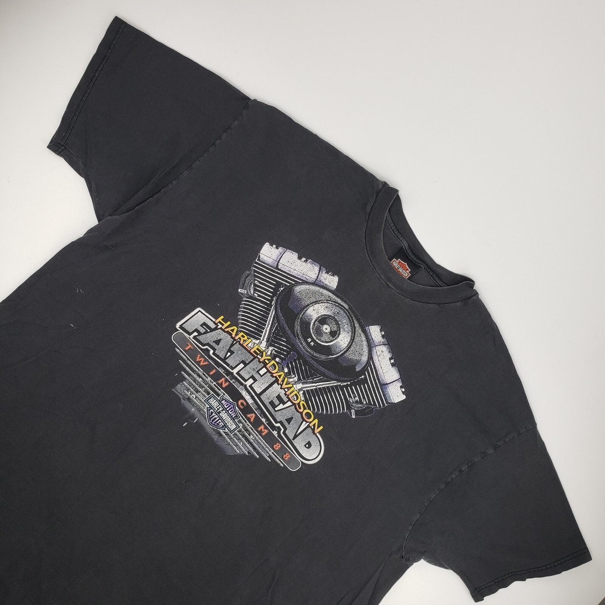 Vintage 90s Harley Davidson T Shirt Fathead Twin Cam 88 Van Nuys