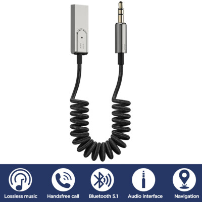 AICase Bluetooth Audio Music Receiver Wireless 3.5mm AUX Home Car Adapter