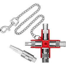 KNIPEX Universal-Schlüssel "Bau" 00 11 06 V01, Steckschlüssel, silber