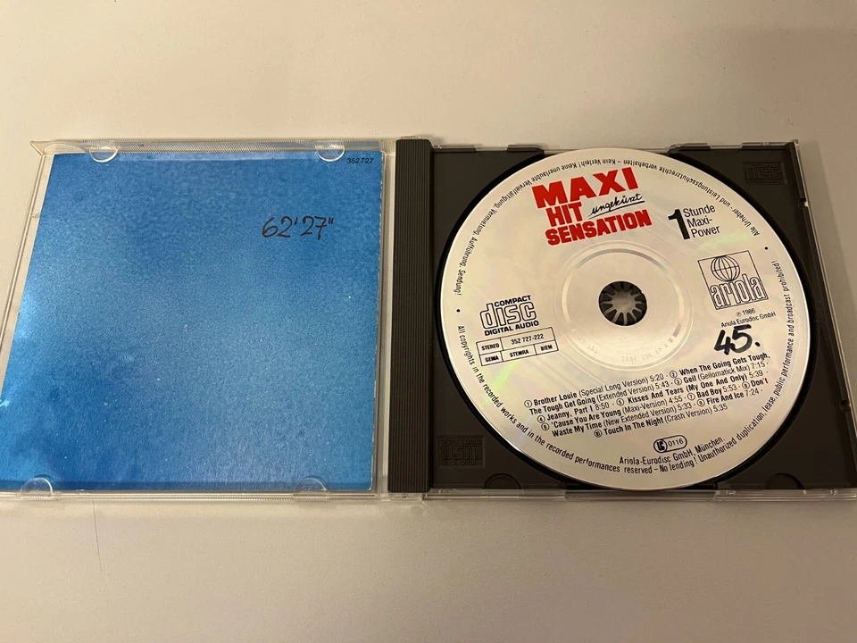 Various –  Maxi-Hit-Sensation - CD © 1986 - Modern Talking,Bruce&Bongo,Falco.. - Bild 2 von 3