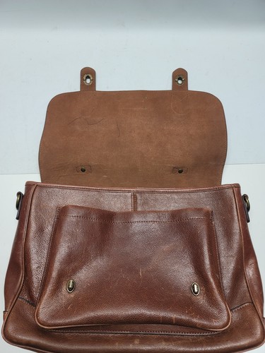 Patricia Nash Verona Leder Kurier Laptop SCHULTERTASCHE KASTANIE braun Ruhestand - Bild 7 von 15