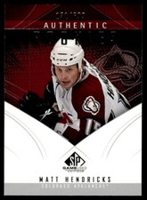 2009-10 SP Game Used Matt Hendricks Rookie /699 Colorado Avalanche #136