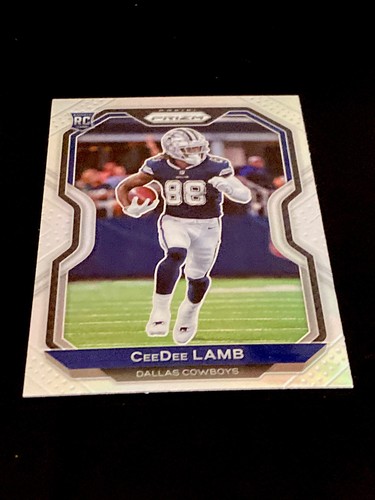 2020 Panini Prizm CeeDee Lamb SILVER PRIZM Dallas Cowboys RC Rookie - Picture 2 of 3