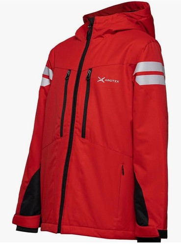 Red and Black Kids Small-8/Winter Jacket with Hood Arctix Kids’ Tree Top Jacket - Picture 4 of 5