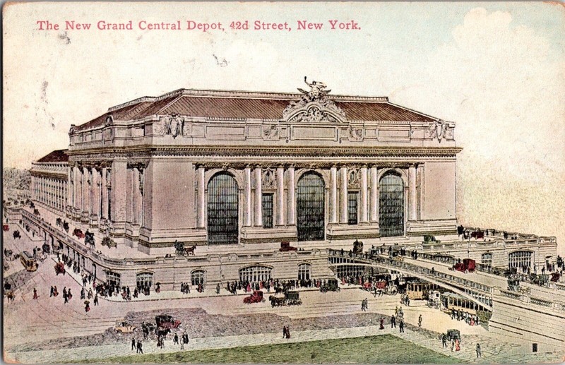 New York Postcard ard: The New Grand Central Depot, 42Nd St., New York-1911
