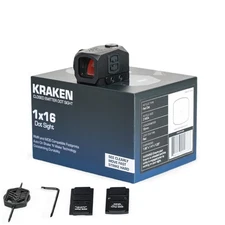 Swampfox Optics Kraken Green / Red Dot Sight 1x16 3 MOA W/ RMR & MOS Adapter