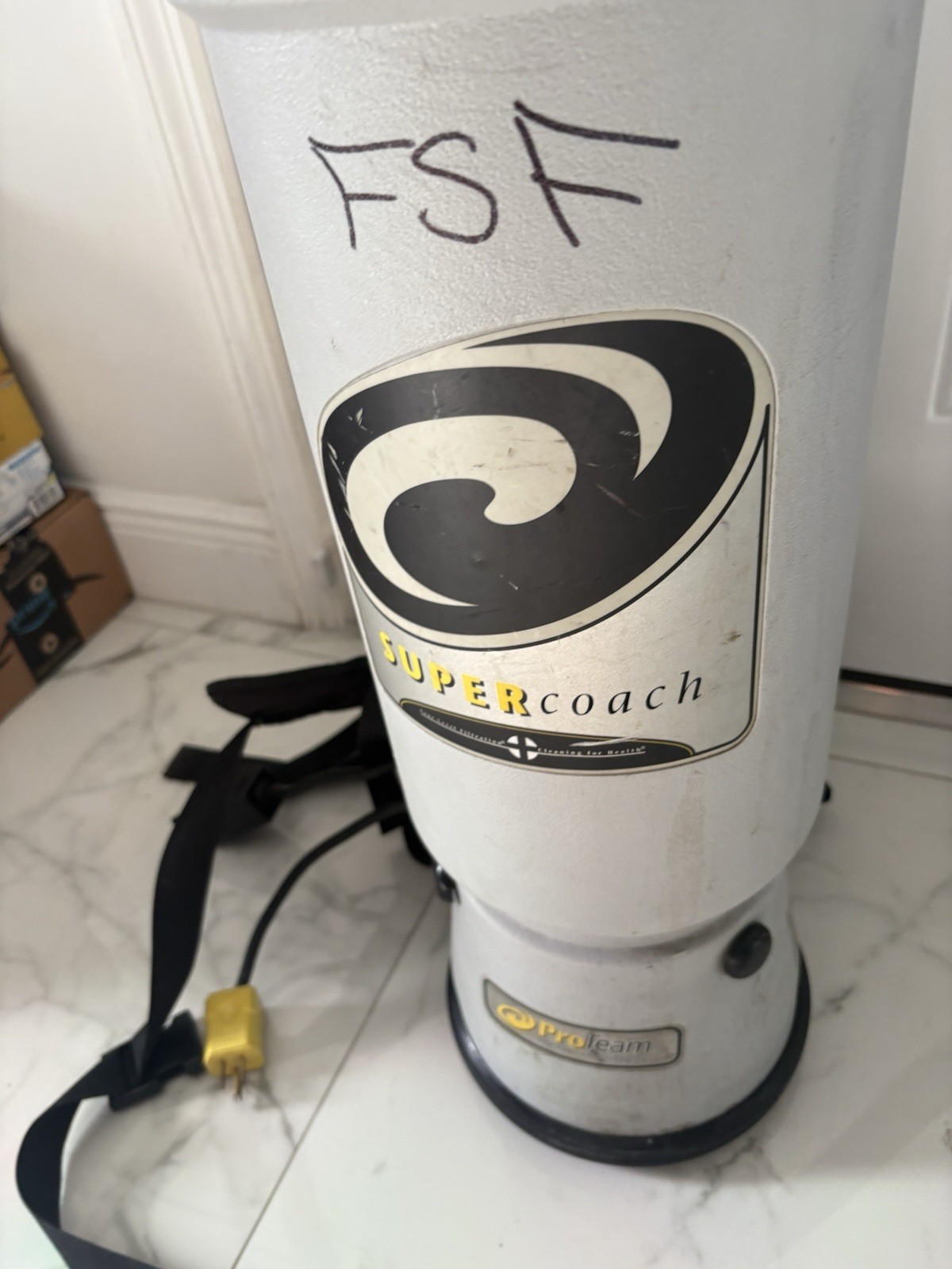 Proteam Super Coachvac Commercial Backpack Vacuum Model SCM 1282 Canister & Hose