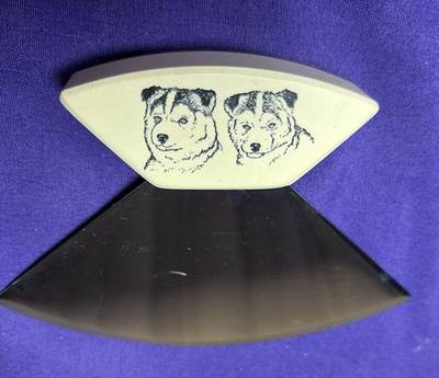 #ad #ad ULU Alaskan Knife Stainless Steel Blade Handle Clad with Husky Dogs 3” X 5” $11.95