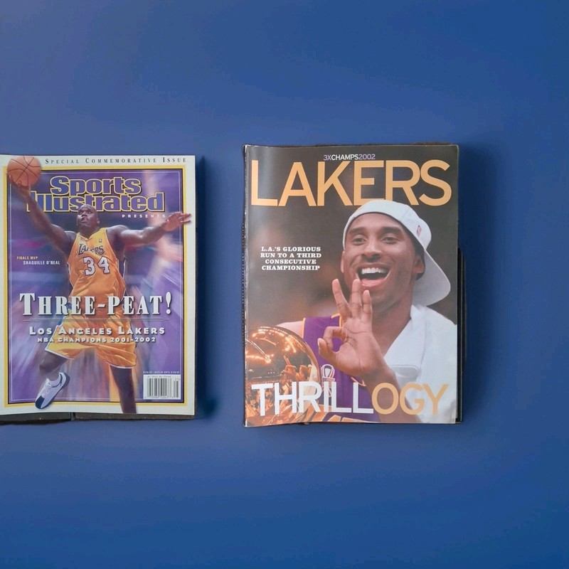 SPORTS ILLUS Presents THREE-PEAT Magazine June 26, 2002 AND THRILLOGY-SHAQ/KOBE