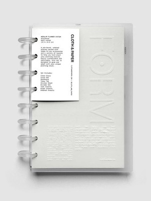 Cloth & Paper FORMA Modular Planner System   Disc bound Half Letter Undated