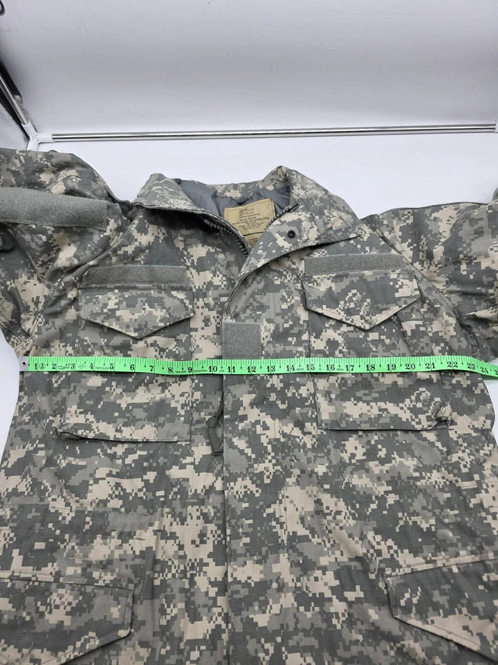 US Army Cold Weather Field Coat Mens Large Long Camo Universal Pattern Golden - Image 4 of 4