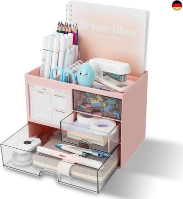RISEMART Schreibtisch-Organizer mit 3 Schubladen, multifunktionaler