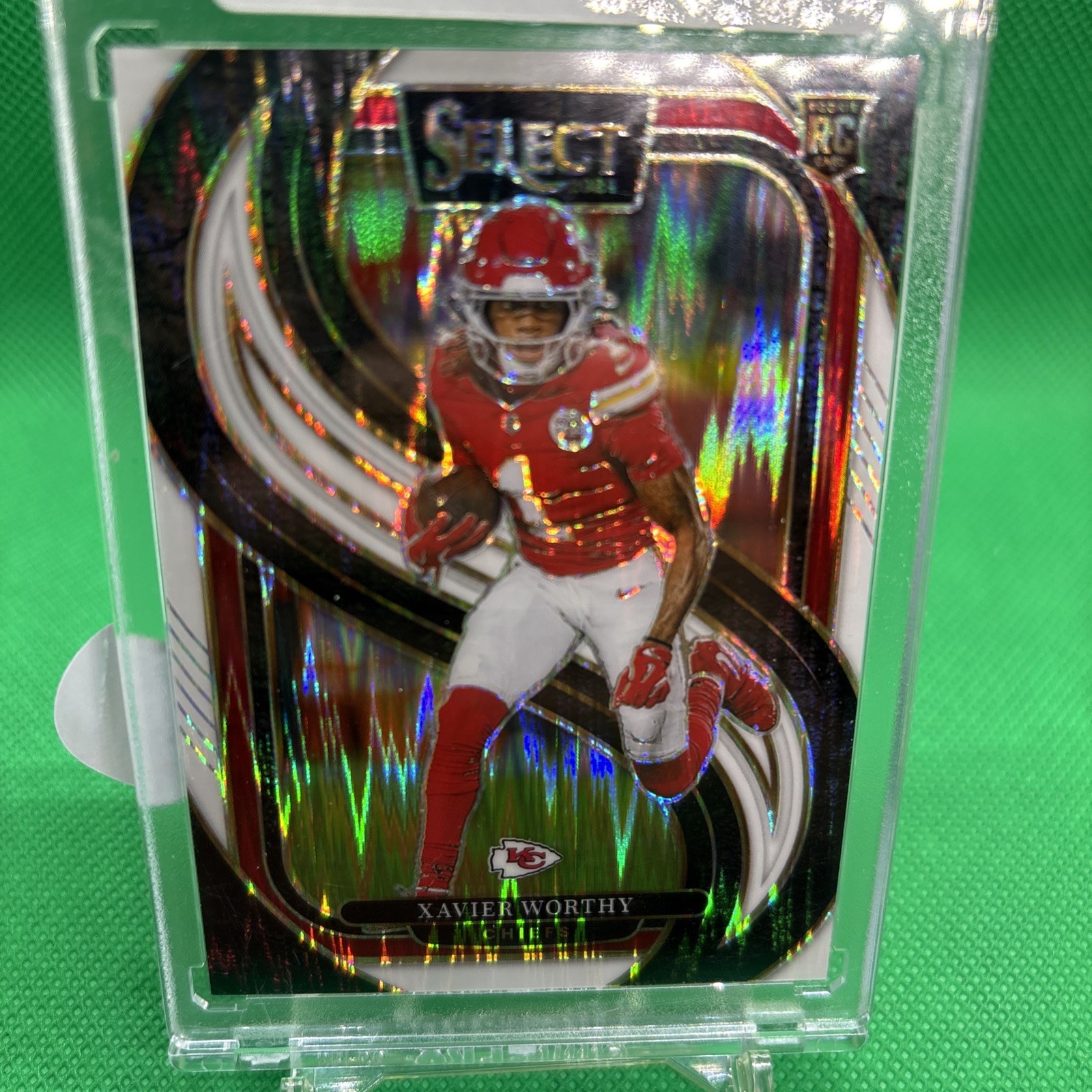 2024 Panini Select Premier Level Xavier Worthy #119 White Shock Prizm /199 (RC)
