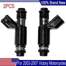 New 2Pcs Fuel Injector Fit For 2003-2007 Victory Motorcycles 1253405 US Stock