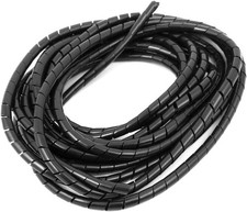 uxcell 5mm Flexible Spiral Tube Cable Wire Wrap Computer Manage 5mm, Black 