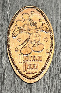 Downtown Disney Pressed Penny Mickey Mouse Souvenir Collectible Disney Park Coin