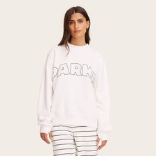 Women Mockneck Pullover Sweatshirt - Parke Cream S/M