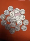 25C Silver Washington Quarters. 90% Silver. 20 Coin Lot