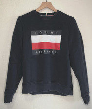 Tommy Hilfiger Mens Small Classic Logo Pullover Sweater School Crewneck Preppy
