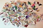 Lot of 100s of 2" squares from triangles — photo 1